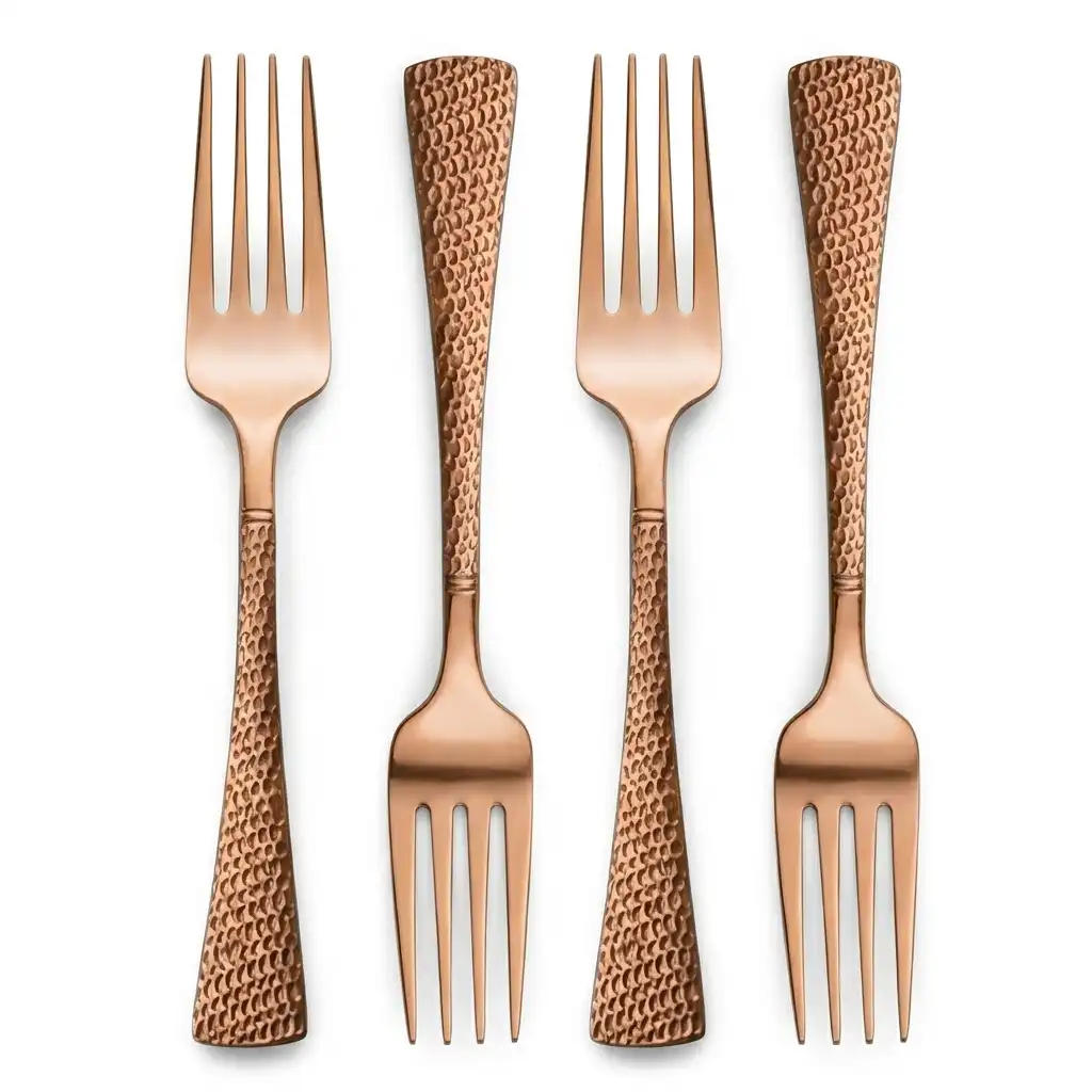 Hammered Copper Dinner Fork