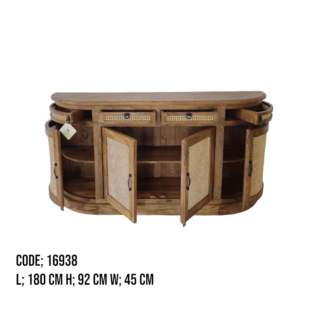 Château Demilune Collection Rattan Sideboard
