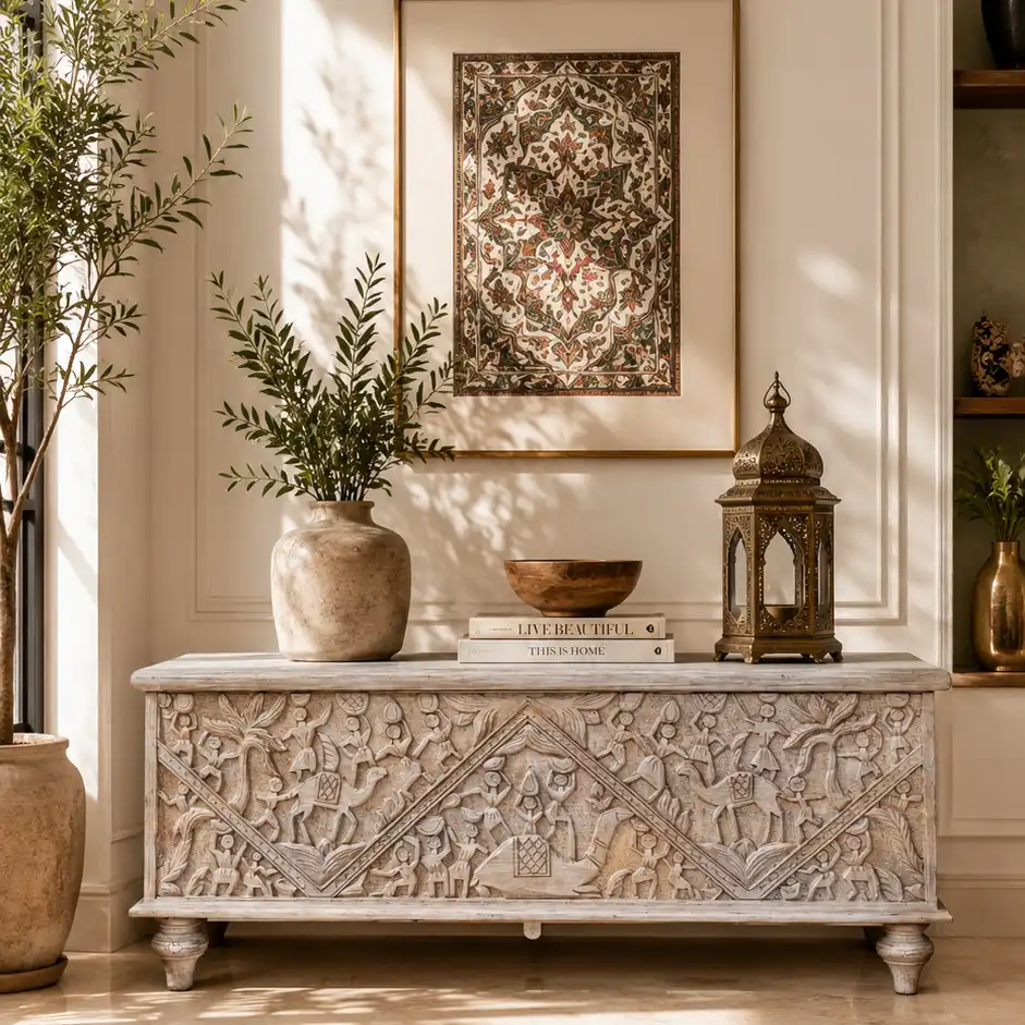 The Marwar Desert Caravan Storage Bench Trunk