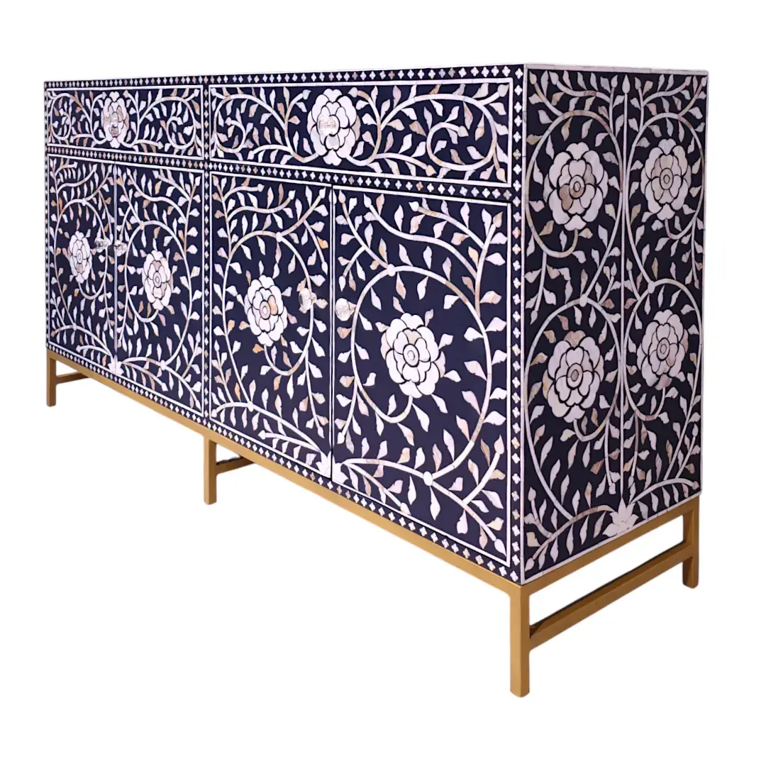 Onyx Handcrafted Floral Sideboard