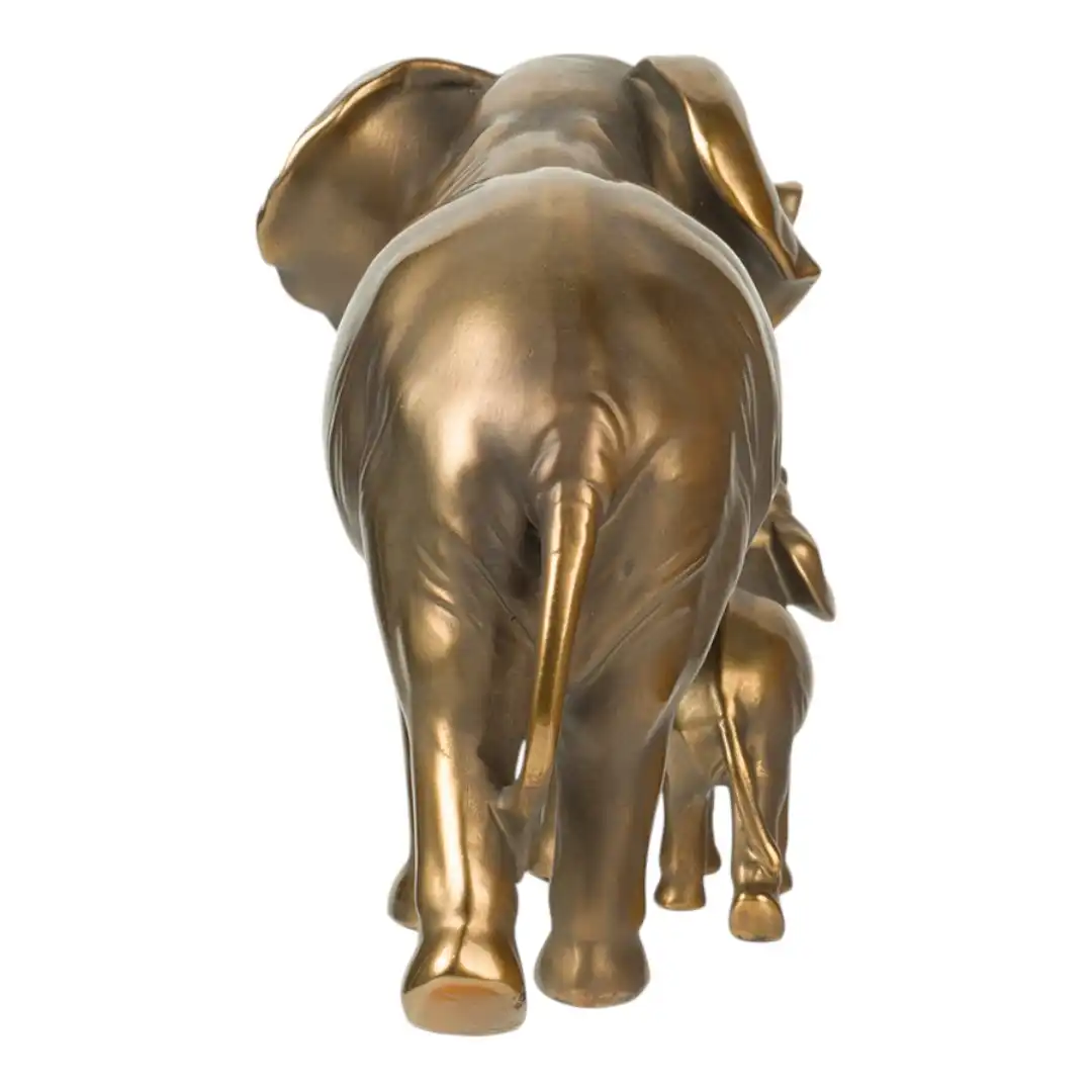 Cast Bronze Elephant & Calf