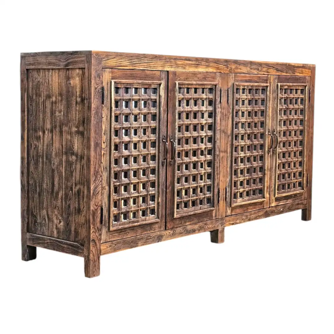 Maya Mirrored 4-Door Accent Buffet