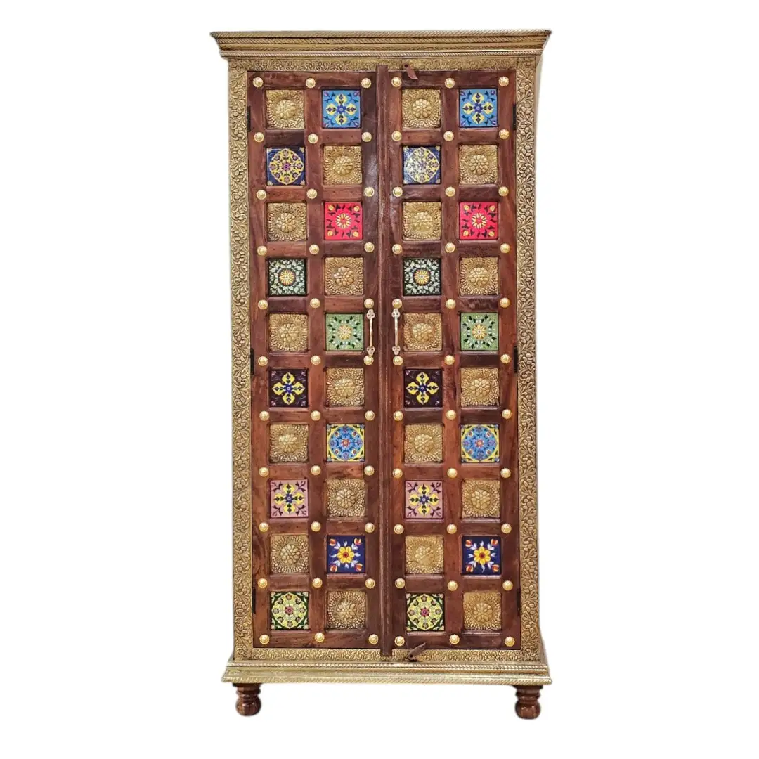 Al-Miras Indian Rosewood & Gilded Brass Tallboy