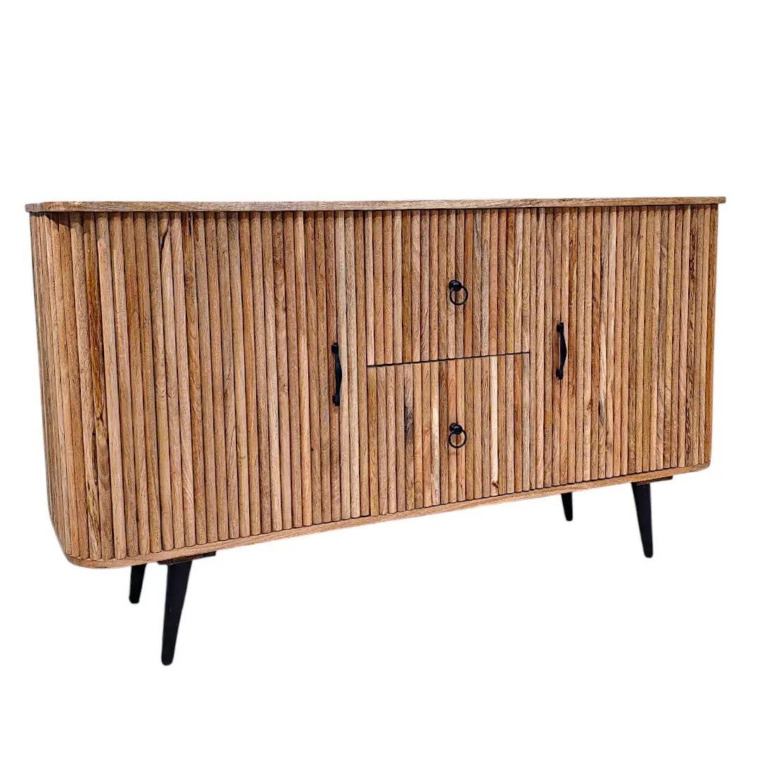 Natural Twisted Mango Wood Storage Sideboard