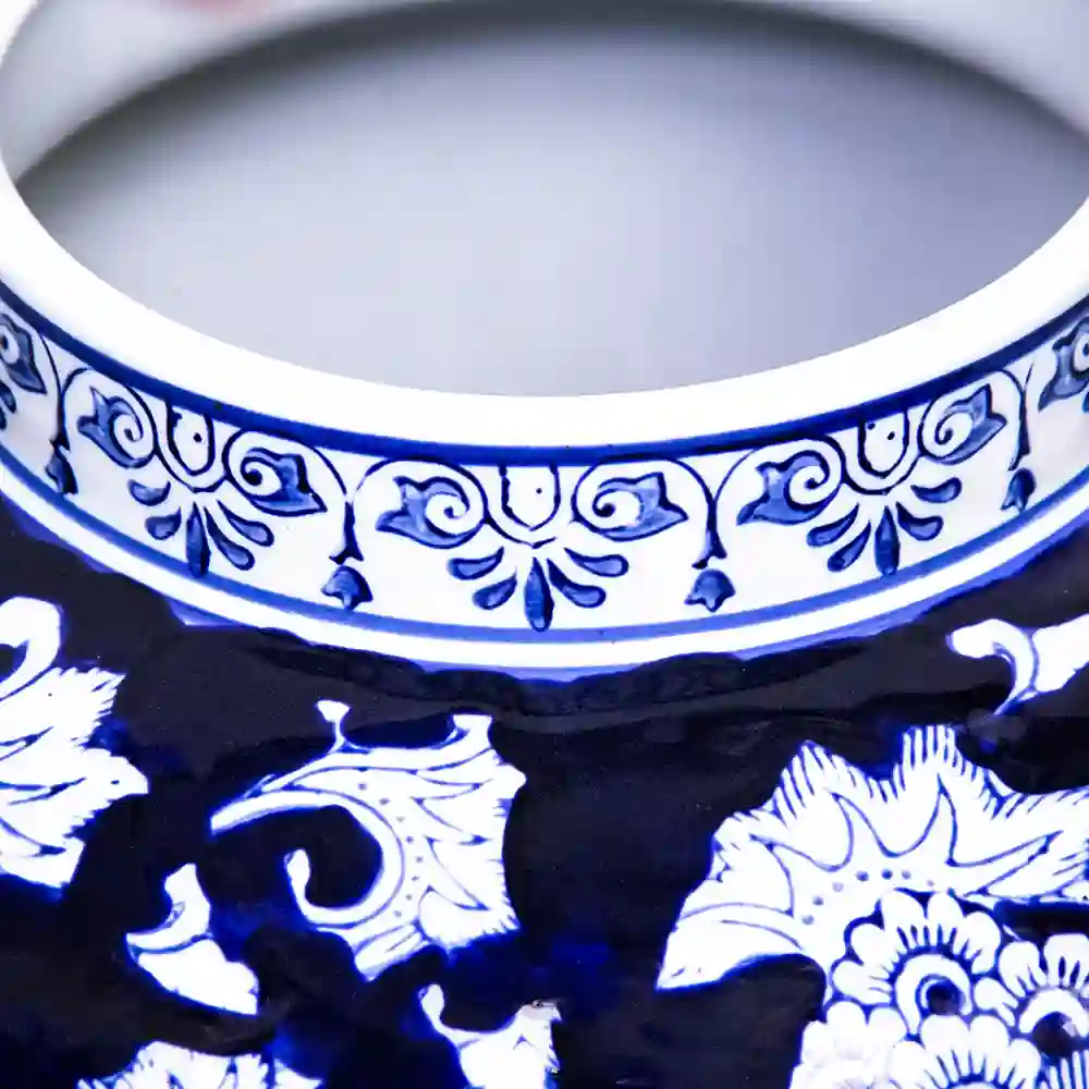 Qinghuacihui Ceramic Ginger Jar Canister