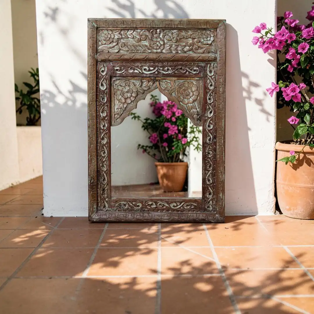 The Shiraz Mihrab Hand-Carved Mirror
