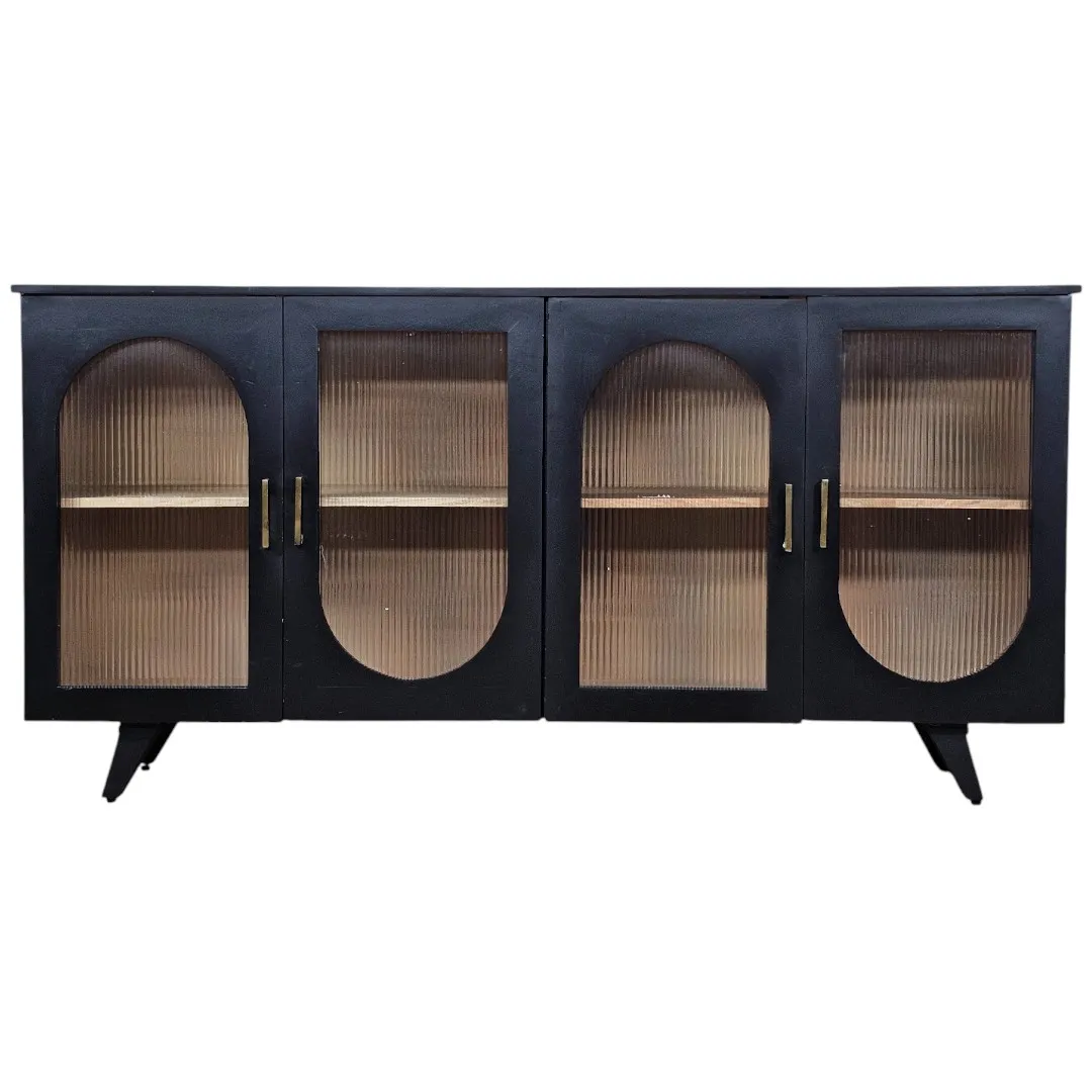 Le Cabinet Noir d'Arcade | Black Fluted Sideboard (The Black Arch Cabinet)