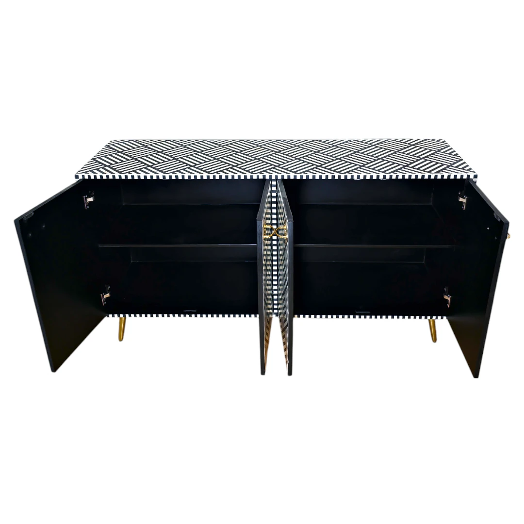 Modern Maze Bone Inlay Sideboard