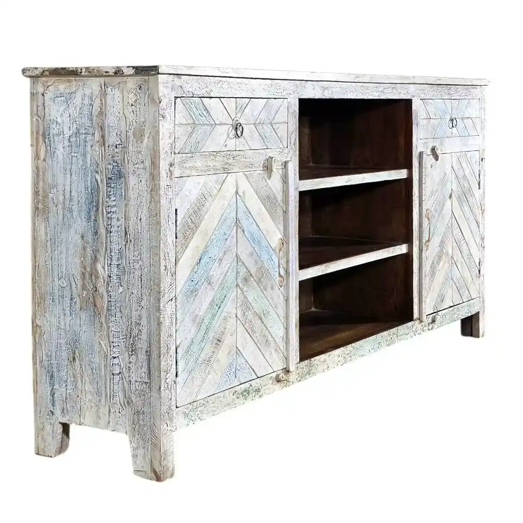 The Byzantine Chevron Distressed Sideboard