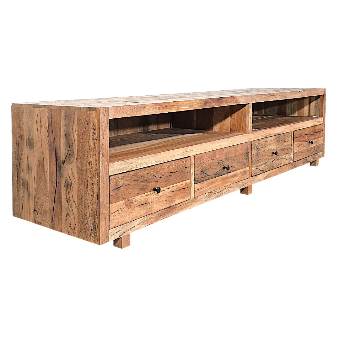 Raw Texture 4-Drawer TV Unit