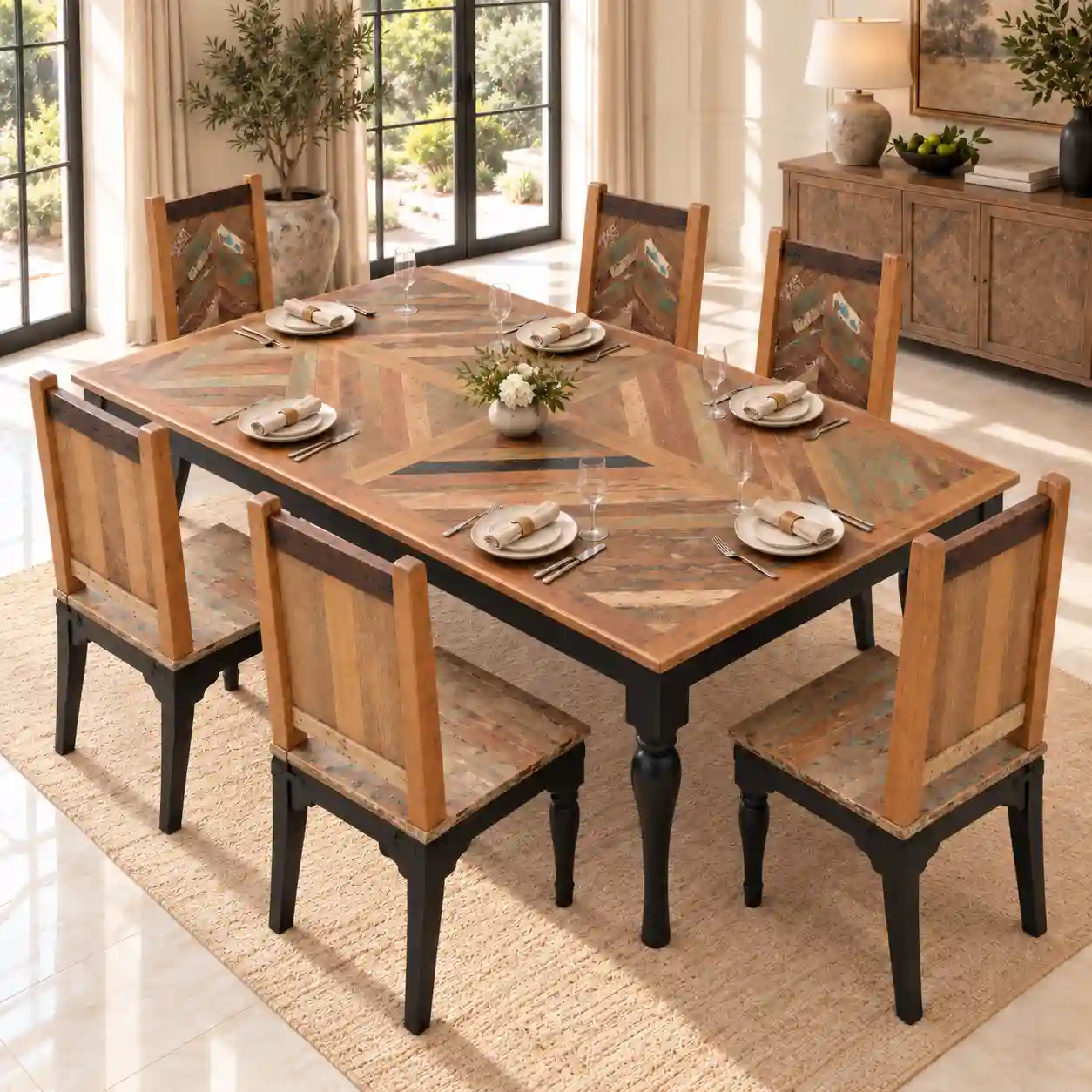 Chevrons de Versailles Dining Table