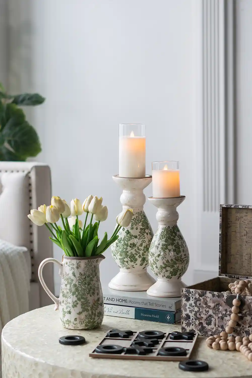 The Ivy & Blossom Tall Candlestick