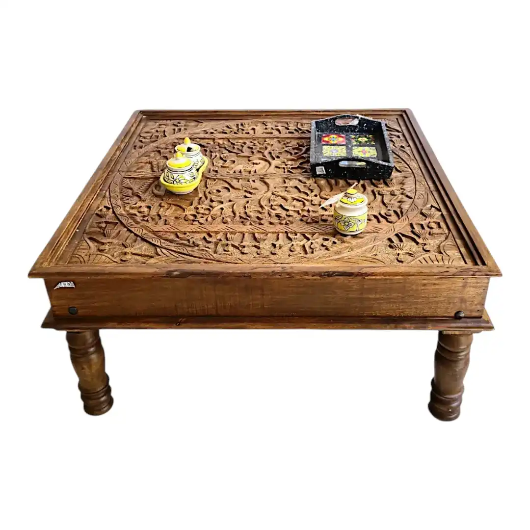 The Mahout’s Journey Noir Relief Coffee Table