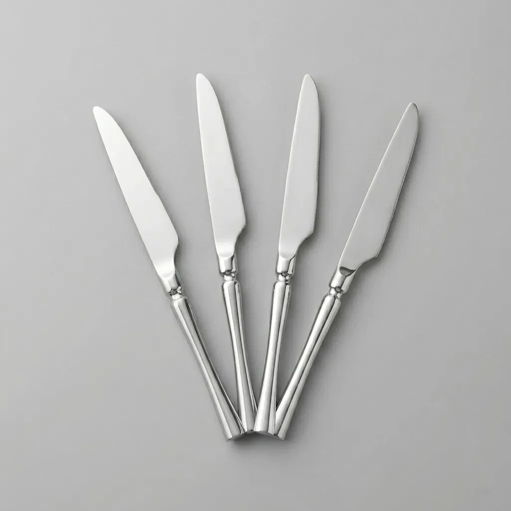Silver Polished Stainless Steel Dinner Knife
