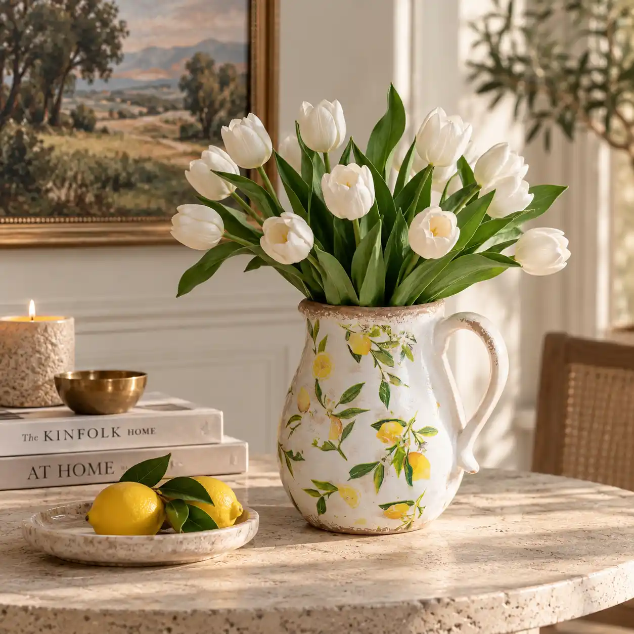 Limone Solare Ceramic Pitcher