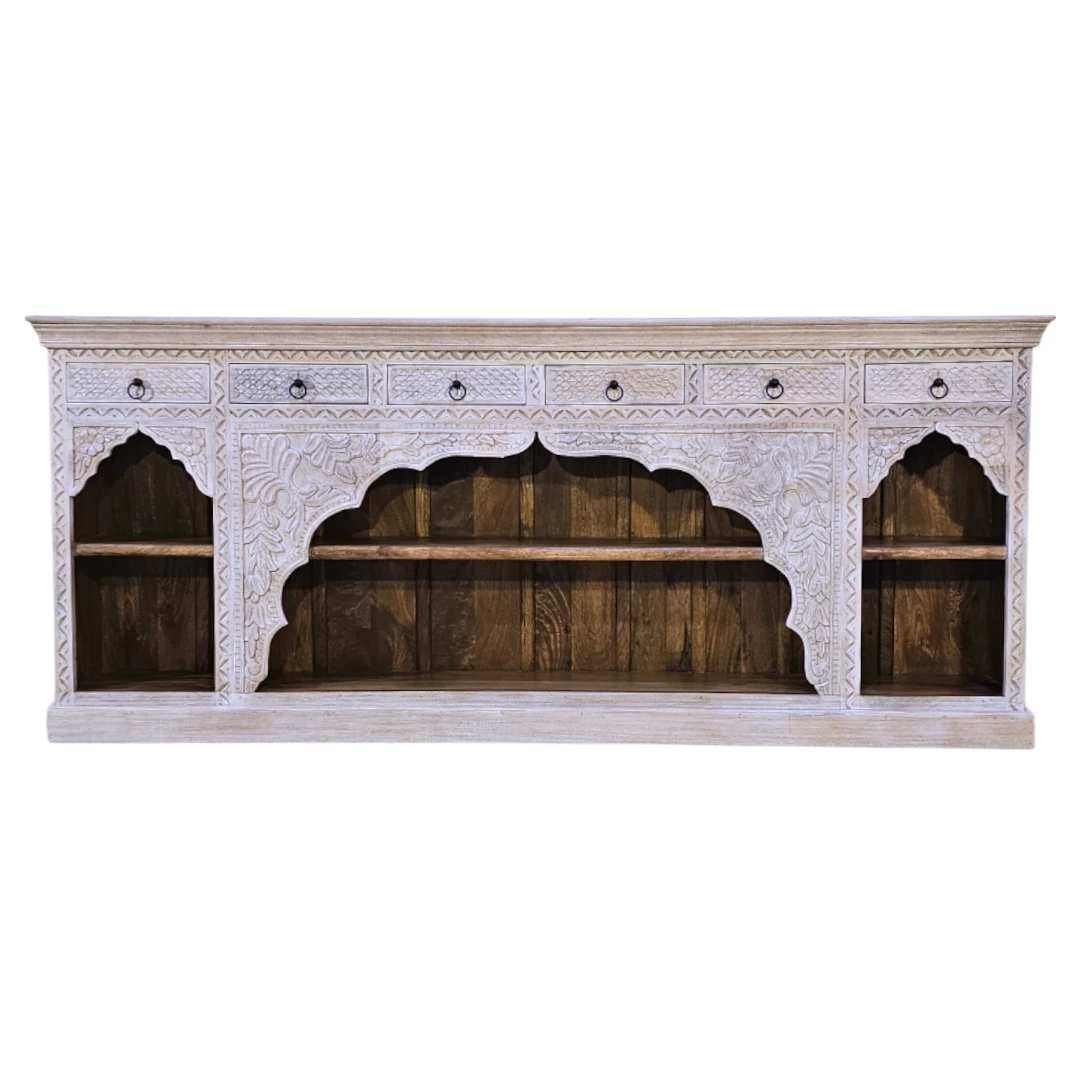 The Aura Carved Media Credenza