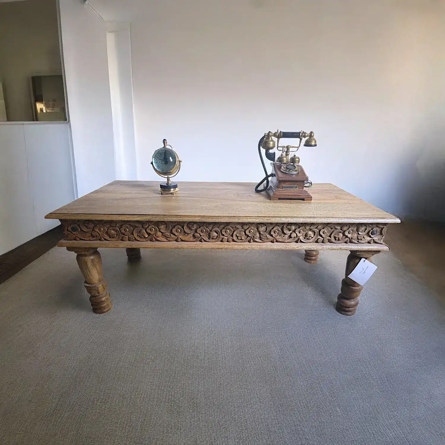 Carved Coffee Table Wood Colour