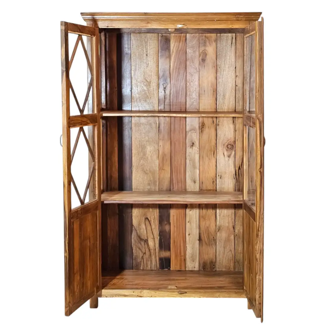 Al-Taj Teak & Glass Khazana Display Cabinet