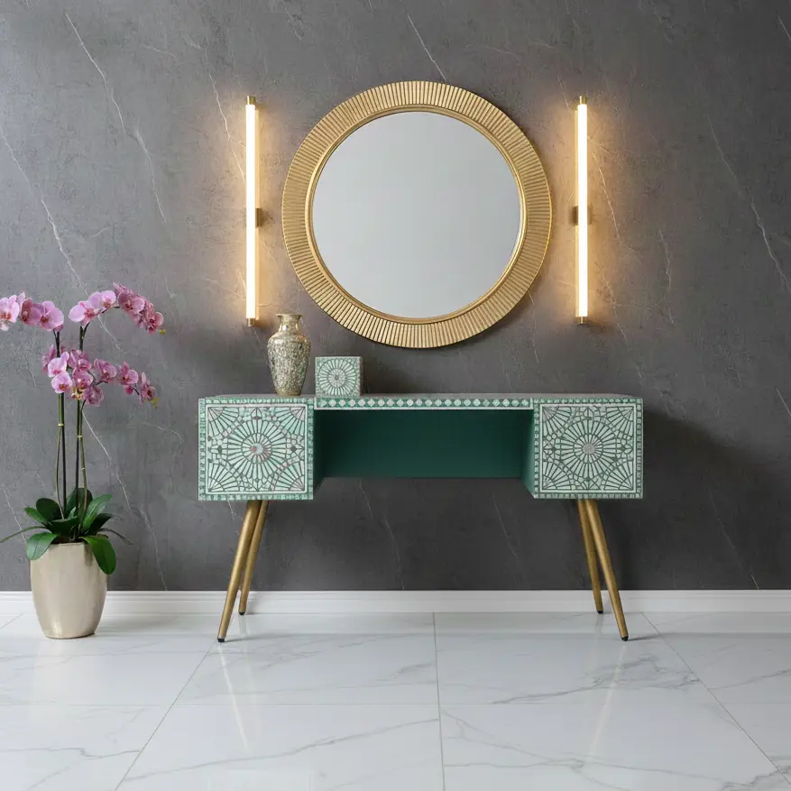The Oasis Vanity Desk | Fae Mosaic Table