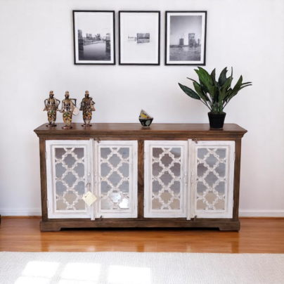 Jaipur Mirror Carved Sideboard