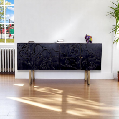 Patterned Sideboard Black