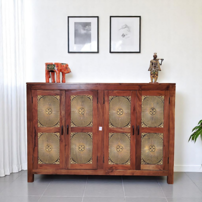 Sideboard with Brass Inlay