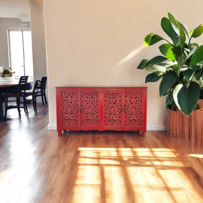 Carved Wooden Sideboard